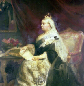 Queen Victoria, by Ernest Dudley Heath, Oil on Canvas, 1898. LDOSJ1746. 250 x 148 cm. From the collection of the Museum of the Order of St. John, London