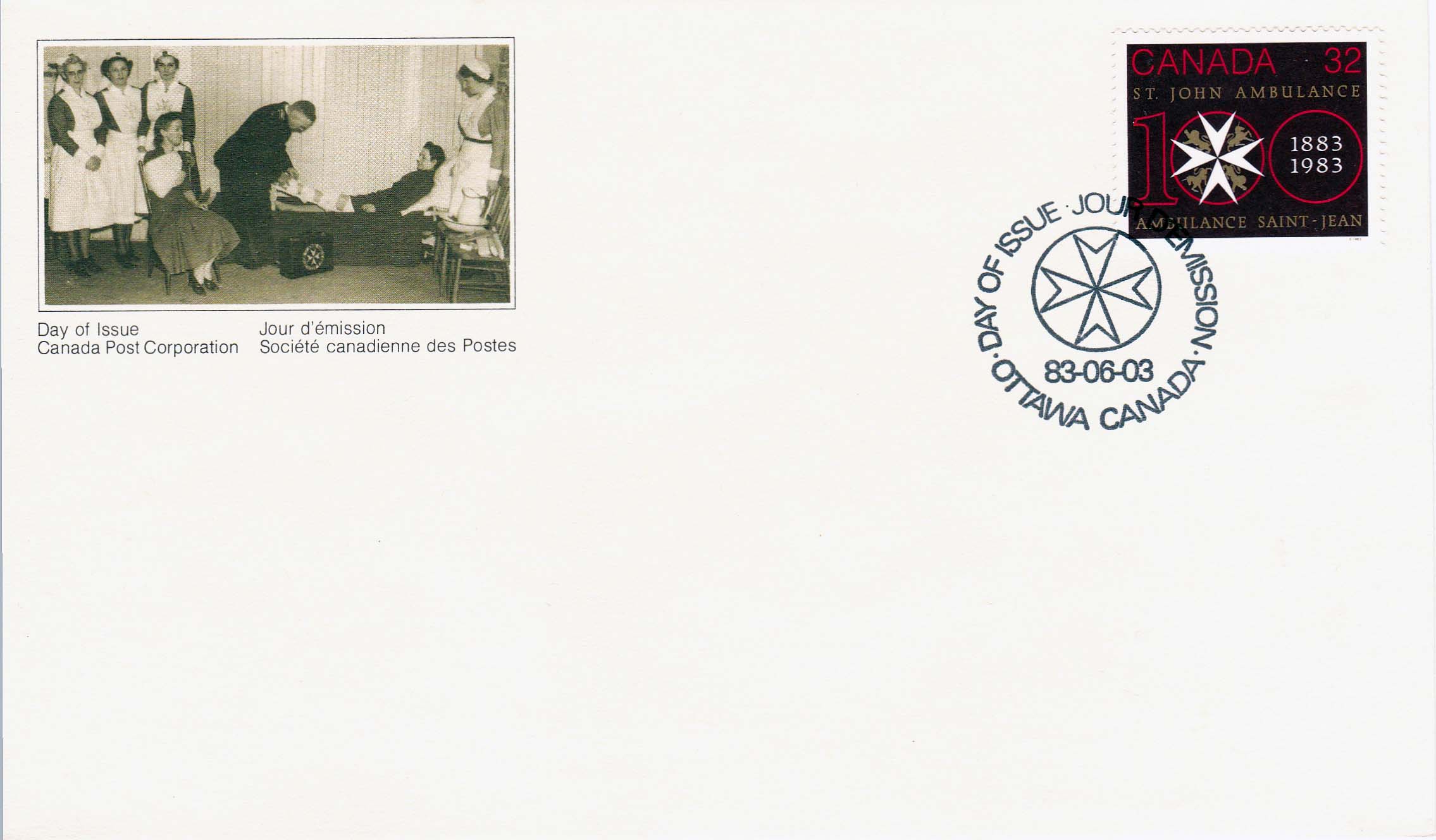 St. John Ambulance Centenary First Day Cover