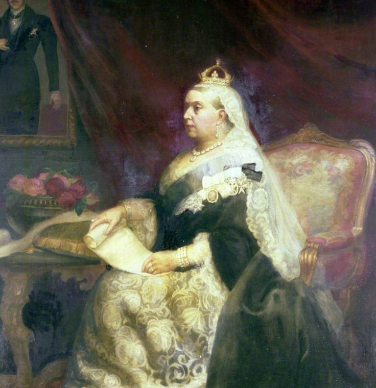 Queen Victoria, by Ernest Dudley Heath, Oil on Canvas, 1898. LDOSJ1746. 250 x 148 cm. From the collection of the Museum of the Order of St. John, London